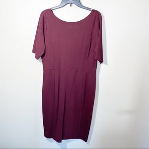 Ann Taylor Burgundy Knit Sheath Dress Size 12 New